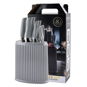 Ensemble de couteaux de cuisine en acier inoxydable, 7 pièces, ensemble de couverts de cuisine domestique, accessoires de cuisine polyvalents pour couper les aliments - Product Image 4