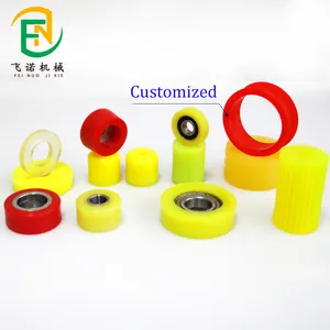 Pu Coated Bearing Nylon Pulley Rubber Omnidirectional Wheel Silicone Roller Customized Unpowered Polyurethane Roller Roller