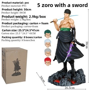 Action <span class=keywords><strong>Figure</strong></span> <span class=keywords><strong>One</strong></span> <span class=keywords><strong>Piece</strong></span>, Statuetta Anime per Bambini, Giocattolo in Vinile da Collezione, Ornamento da Scrivania di Alta Qualità - Product Image 2