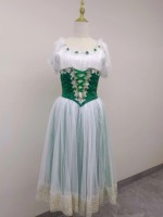 Usine nouveauté femmes Giselle professionnel Ballet Tutu filles vert émeraude romantique Ballet Costume scène danse porter