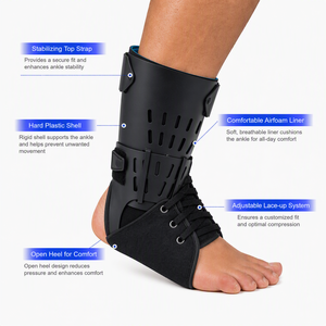 Adjustable <strong>Ankle</strong> <strong>Brace</strong> with Reusable Cold Compression Gel Pack for Sprain Swelling Recovery Sports Support - Product Image 6