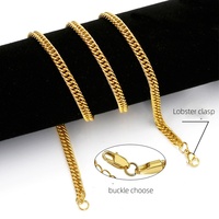 Collar de cadena de serpiente Figaro de acero inoxidable 316 chapado en oro de 18 quilates de varias capas, estilo punk, para aniversario, en oro y plata