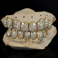 Grillz dentaire personnalisé en argent avec moissanite VVS 10K 14K 18K, micro-incrustation taille brillant, style Hip Hop, certifié par un tiers, pour hommes Yaxi