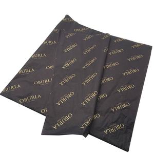 Papel de Seda Negro Personalizado con Logotipo Dorado Impreso para Envolver Regalos, Papel de Embalaje Personalizado para Champaña - Product Image 4