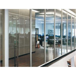 <span class=keywords><strong>Cloison</strong></span> murale sans cadre en aluminium de la série Panorama de 100 mm avec un design moderne, une construction durable et une absorption <span class=keywords><strong>acoustique</strong></span> pour une utilisation au bureau - Product Image 5