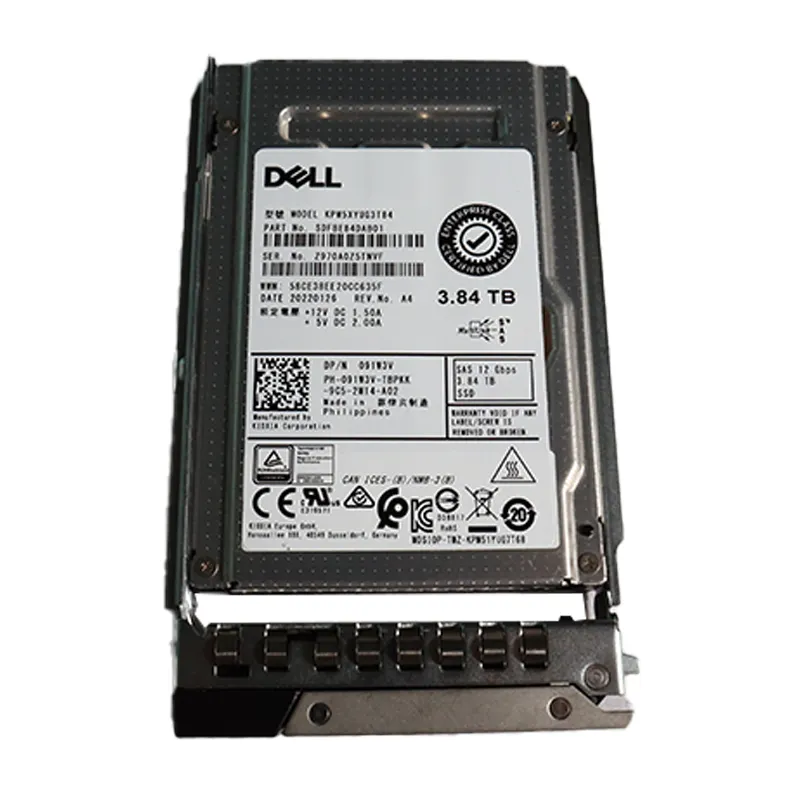 100 % original Dell 3,84 TB sas 2,5 SSD HDD Festplattenlaufwerk