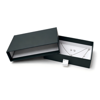 Boîte cadeau en papier rigide recyclable de luxe avec logo personnalisé pour collier, bague, boucles d'oreilles