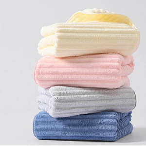 Toalla Facial de Terciopelo Suave de Gran Tamaño, 100% Algodón, Diseño de Dibujos Animados, Alta Absorbencia, Secado Rápido, Color Rosa y Azul - Product Image 5