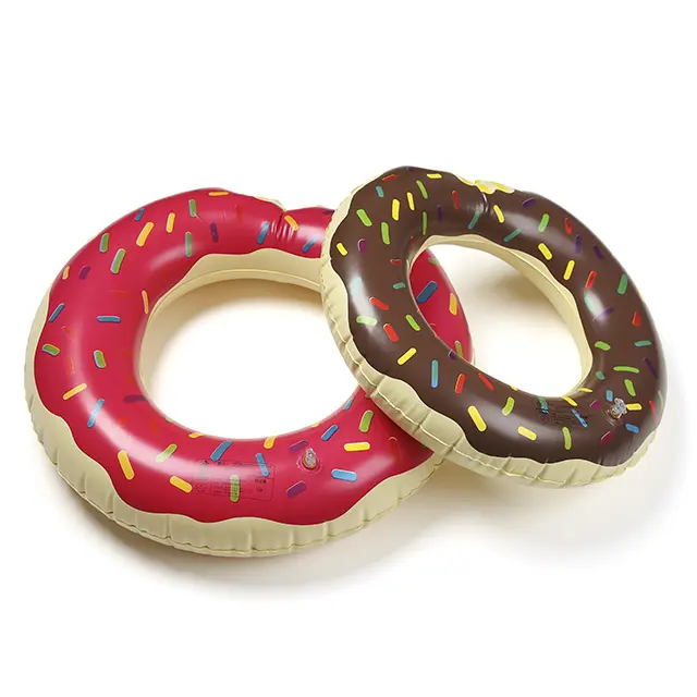 Beginner Zwemtraining Leven Boei Volwassen Opblaasbare Pvc Cartoon Donut Onderarm Zwemring