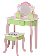 Wholesale Custom Fashion Kids <strong>Make</strong> <strong>up</strong> Table Wooden pink Kids <strong>Vanity</strong> with Mirror Children Dressing Table - Product Image 4