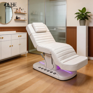 Table et lit de massage inclinables de luxe à 3 moteurs, lit de tatouage et de soins <span class=keywords><strong>du</strong></span> <span class=keywords><strong>visage</strong></span>, fauteuil de pose de cils incurvé pour esthétique avec LED - Product Image 6