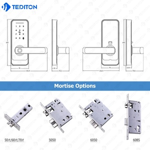 Tediton Chất Lượng Cao Từ Xa Không Thấm Nước Điện TTlock Điện Thoại Di Động Kỹ Thuật Số Dấu Vân Tay Khóa Cửa Thông Minh - Product Image 6