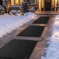 Tapis chauffant durable en caoutchouc et graphène pour la fonte de la neige, pour l'élimination de la glace en extérieur en hiver, sans prise, antidérapant, vitesse de 3 pouces par heure