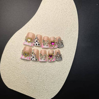 Fait à la main 10pcs New 3D Duck Mouth Designer Press-On Acrylique Ongles En Gros Faux Ongles pour une Application Facile