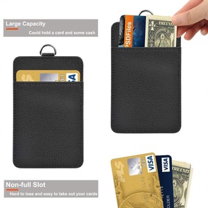 <span class=keywords><strong>Porte</strong></span>-cartes de visite en PU avec cordon – <span class=keywords><strong>Porte</strong></span>-<span class=keywords><strong>badge</strong></span> d'employé minimaliste double face, <span class=keywords><strong>porte</strong></span>-carte d'étudiant et <span class=keywords><strong>porte</strong></span>-monnaie - Product Image 4