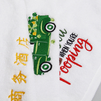 Ensemble de serviettes de bain d'hôtel en coton jacquard texturé, confortable, avec logo personnalisé de luxe