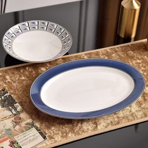 Eco-Friendly Blue Intriguing Design Porcelain Tableware Collection Classic European Includes Coffee <b>Cups</b> Kit for Home Use Hotels - Product Image 6