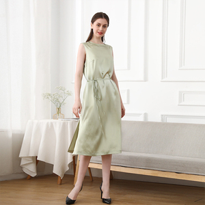 slim fit dress slacks Emerald Isle Green 90s Style Silk Slip Dress main image 0