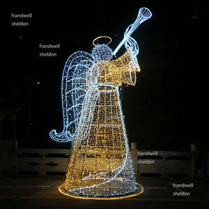2026 lumière changeante extérieure Led 2m 3m <span class=keywords><strong>ange</strong></span> <span class=keywords><strong>de</strong></span> <span class=keywords><strong>noël</strong></span> avec balançoire trompette pour décorations <span class=keywords><strong>de</strong></span> festival - Product Image 1