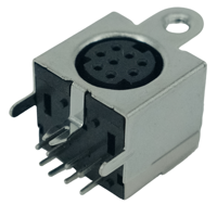 HX Direktvertrieb MDC-8PIN Schwarzer S-Terminal Mini-DIN Buchse Eisengehäuse Tastaturanschluss Runder Terminalanschluss