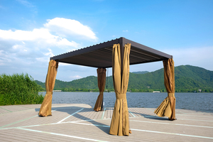 Gazebo multifonctionnel personnalisé pour l'extérieur, imperméable, toit en polycarbonate, cadre en aluminium 12x16, gazebo à toit rigide avec toit en métal - Product Image 3