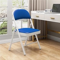 Chaise pliante légère en métal simple et moderne avec dossier - Portable pour jardin, extérieur, école et réunions