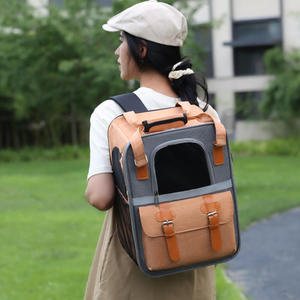 Portable Pet Carrier <b>Backpack</b> Capacity Breathable Foldable Modern Style Oxford Material Zipper Transparent <b>Cat</b> Dog Travel Bag - Product Image 2