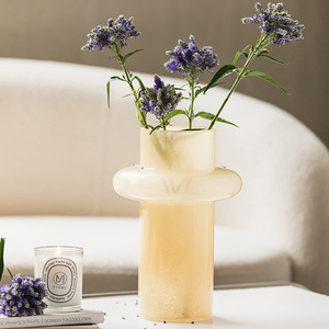 Jarrón de Vidrio <span class=keywords><strong>Fenton</strong></span> Vintage, Estilo Chino, Hecho a Mano, Color Jade Leche, Modelo para Arreglos Florales en Sala de Estar, Adorno de Alta Gama - Product Image 3