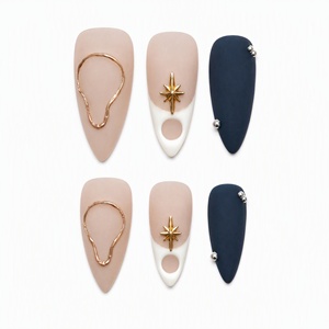Uñas Postizas con Logotipo Personalizado, Diseño 3D de Flor, Stiletto Francés, Leopardo, Acrílicas, 10 Piezas para Salón de Belleza - Product Image 3