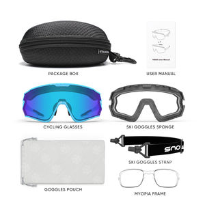HUBO Meilleur ensemble de <span class=keywords><strong>lunettes</strong></span> de sport avec 5 verres interchangeables Photochromiques Polarisés Protection UV <span class=keywords><strong>Lunettes</strong></span> de course et de cyclisme personnalisées - Product Image 4