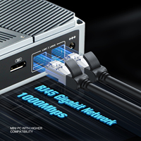 Mini PC NUC AMD-9420 N100 Thin Client Dual-core HD-MI 2*DP Triple Affichage 2*LAN Win10/11 Linux Ordinateur pour Affichage Numérique