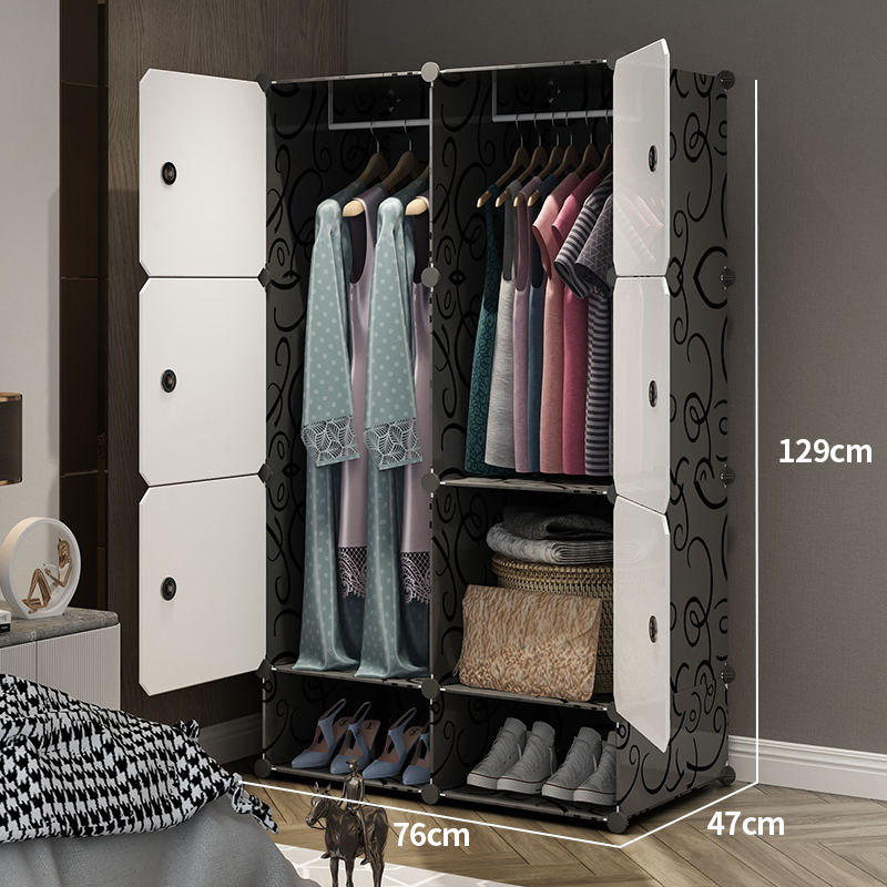 ที่แขวน6ประตู2พร้อมชั้นวางรองเท้า