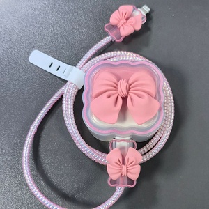 สายขดรูปโบว์สำหรับ iPhone 20W หัวชาร์จโทรศัพท์<span class=keywords><strong>มา</strong></span>ตรฐานอังกฤษ20W ฝาครอบป้องกันสำหรับชาร์จ - Product Image 3