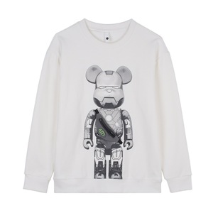 Commercio all'ingrosso di lusso con tasca Zip felpa da <span class=keywords><strong>uomo</strong></span> di marca Bear stampa digitale girocollo Pullover a maniche lunghe 100% cotone per l'autunno - Product Image 6