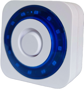 Système d'alarme de sécurité personnel HC-F12, haute sensibilité, 10W décibels, lumière stroboscopique clignotante, sirène piézoélectrique intégrée, couleur bleue - Product Image 4