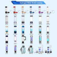 Machine à ioniser l'eau à l'hydrogène portable rechargeable, technologie PEM SPE, génère 2000 ppb d'hydrogène, bouteille d'eau à l'hydrogène en 3 minutes