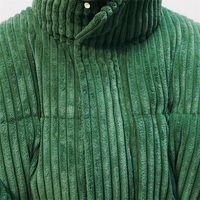 Veste matelassée en velours côtelé rembourrée en duvet, ample, d'hiver, sur mesure, OEM, pour hommes