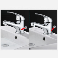 Robinet de lavabo en alliage, fourni par l'usine, avec tige extractible, siphon escamotable et poignée unique, pour le marché européen