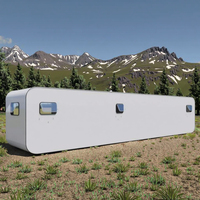 Villa de luxe préfabriquée Glamping Pod12M Cabine moderne préfabriquée en bois de pommier Maison préfabriquée Bureau avec toilettes