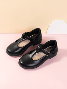 Wholesale Leather Girls KIds T Bar Mary Jane Fashion Princess Walking Comfortable Ballroom Black <b>School</b> Shoes for Kids - Product Image 4