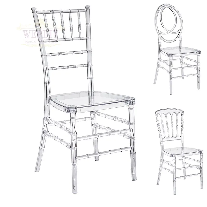 French hot sale Stackable clear wedding chairs plastic tables and chairs for events