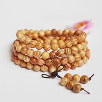 6-12mm 108 Mala Perles Collier Bracelet Naturel Bois De Santal Prière Bois Perles Bracelet Tibétain Bouddha Yoga Méditation Guérison