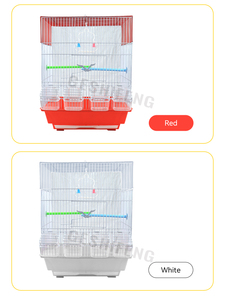 GA-2460 Bird Cage 4 Food Boxes Included Mix Color Thick Wire Parrot Cage - Product Image 6