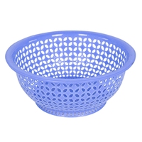 Panier égouttoir empilable en plastique PP à motif floral, égouttoir à vaisselle perforé pour le lavage des légumes et le drainage en cuisine