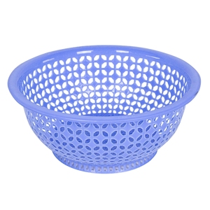 Floral PP Plastic Stackable Colander Basket Dish Drainer Strainer Perforated Bowl for <b>Vegetable</b> Washing Kitchen Drainage - Product Image 1