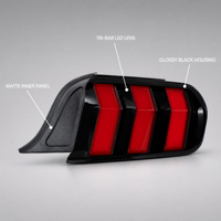 Conjunto de Luces Traseras LED de Fábrica para Ford Mustang 2015-2023, Secuenciales, de Tres Barras, Negras, Suministro al por Mayor OEM