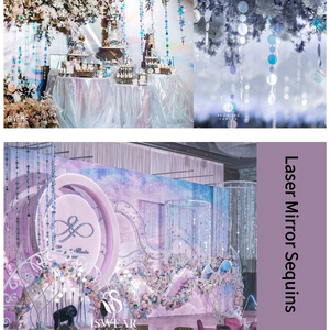 Double-Sided Plastic Mirror <strong>Sequin</strong> String Beaded Circular Wedding Decorative Door <strong>Curtain</strong> - Product Image 2