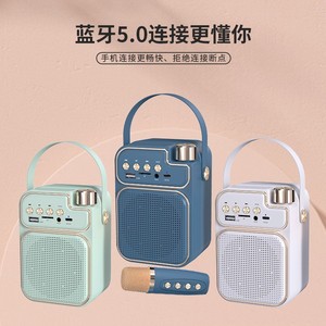 Altavoz portátil con micrófono, ranura para tarjeta USB TF, batería recargable para ejercicios de fitness - Product Image 2