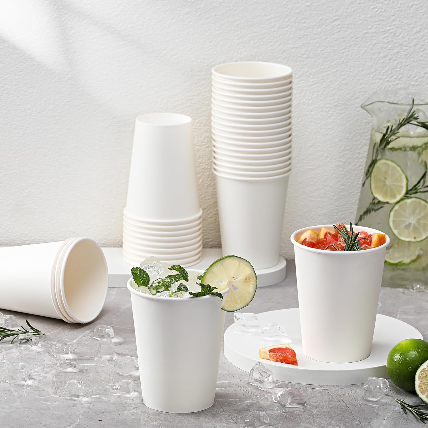 Custom Eco-Friendly Disposable Single Wall Paper Cup with Biodegradable Coffee Lid Recycled Materials for Hot Coffee Custom Logo