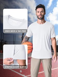T-shirt blanc personnalisé avec logo, T-shirt d'été pour <span class=keywords><strong>homme</strong></span>, protection solaire UPF 50+, manches courtes, <span class=keywords><strong>chemise</strong></span> tendance - Product Image 5